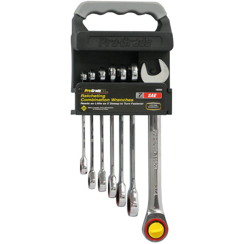 Allied Tools 18050 7 Piece Standard 5/16-Inch to 3/4-Inch Ratcheting Combination Wrench Set