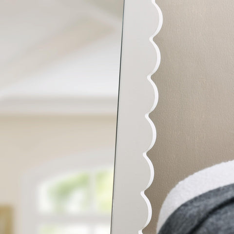 Modway Emmeline Scalloped Full-Length Mirror in White
