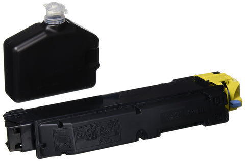 Kyocera Yellow Toner Cartridge + Waste Container, 5000 Yield (TK-5142Y)