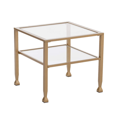 SEI Furniture Jaymes Gold Metal and Glass Bunching Cocktail Table, Gold