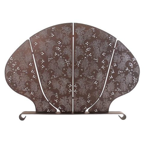 Oakestry ssb-03 Stardust Summer Screen Wrought Iron fire Spark Guard Cover for Wood Burning Fireplace Finished in a Roman Bronze Powder Coat