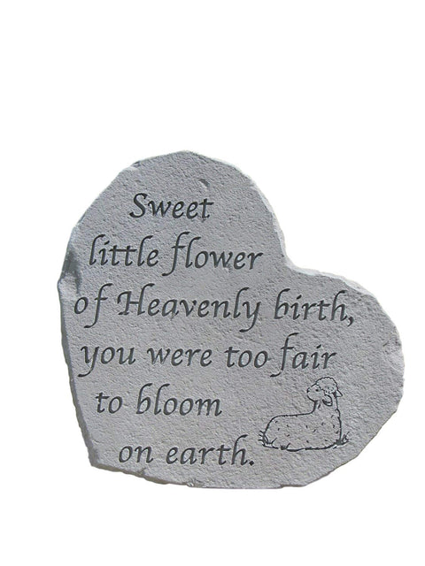Kay Berry Ireland Heart Small Sweet Little Flower- Great Thoughts Garden Accents Graveside Memorial Plaques Grave Marker Ornament