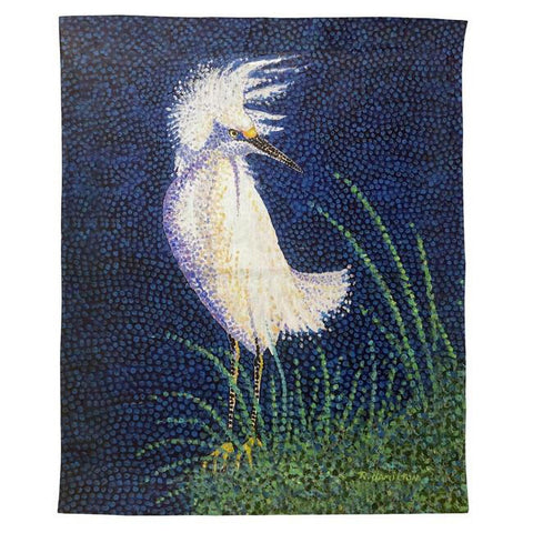 Betsy Drake TP1415 24 x 30 in. Windy Egret Outdoor Wall Hanging