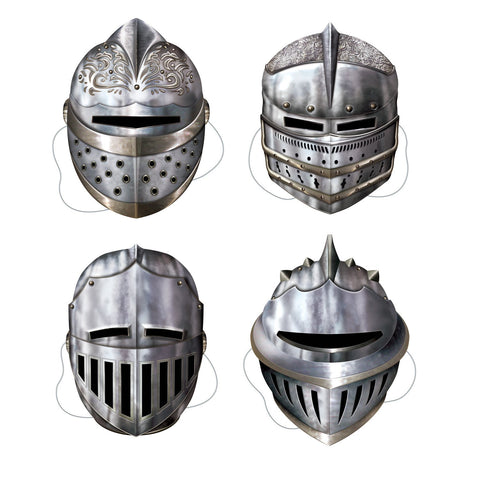 Beistle 66802 Knight Masks Party Accessory , Multicolored, 4-pcs | Pkg of 1