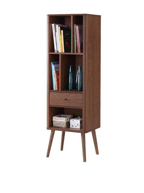 Baxton Furniture Studios Ellingham Mid-Century Retro Modern Cabinet Bookcase Organizer