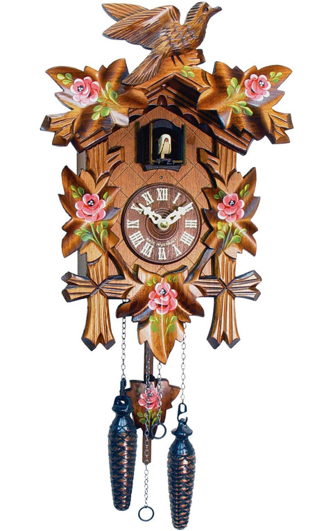 Alexander Taron Importer 532-9Q Engstler Battery-Operated Cuckoo Clock-Full Size-14 H x 9.5" W x 6.5" D, Brown