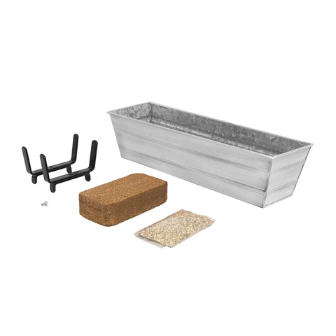 Bloom Box Garden Growing Kit Small White with Brackets for 2 x 4 Railings
