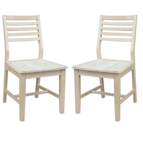IC INTERNATIONAL CONCEPTS Aspen Ladderback Dining Side Chair (Set of 2)