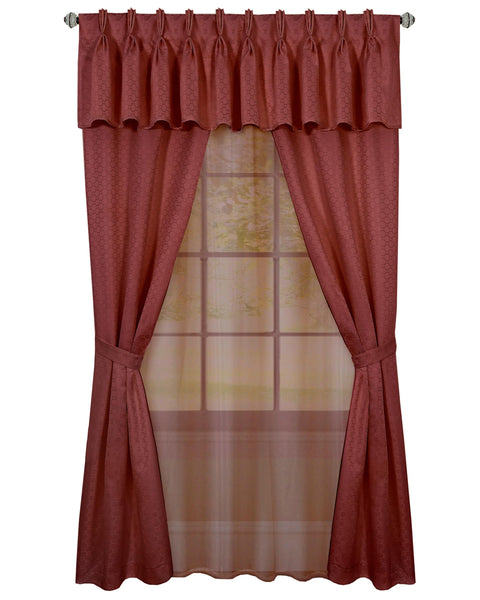 ACHIM Claire Light Filtering Window Shades, Window in a Bag – Attached 6-Piece Set - 55 Inch W, 63 Inch L (Marsala) - Polyester Curtain Drape for Kitchen, Living, Dining Room Home Decor