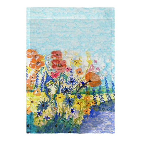 Betsy Drake FL1418 12.5 x 18 in. Frog & Garden Flag