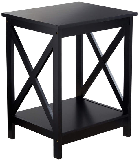 Proman Products Univo End Table, Side Table, Nightstand, for Bedroom Bedside, Living Room Next to Couch, Matt Black Finish