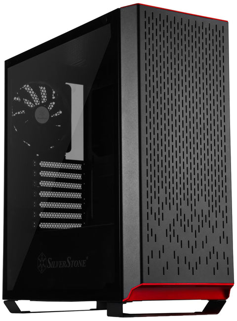 SilverStone Technology Metal ATX Computer Tower Case with Tempered-Glass Side Panel and Ample Air Flow in Black (SST-PM02B-G)