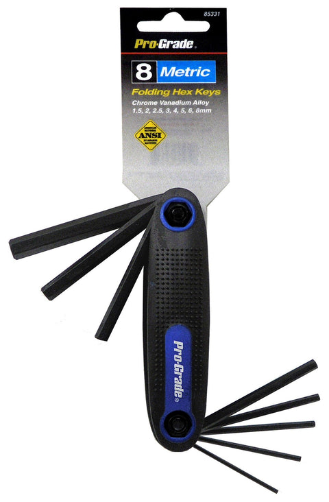 8 PC. METRIC FOLDING HEX KEY SET