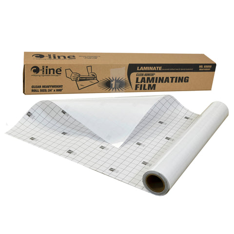 C-Line Cleer Adheer Self-Adhesive Laminating Film, 2 Mil, 24" X 50 Ft, Gloss Clear