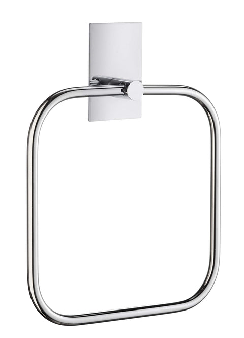 SMEDBO Self-Adhesive Towel Ring - Brushed Stainless Steel - Bathroom Towel Holder Square