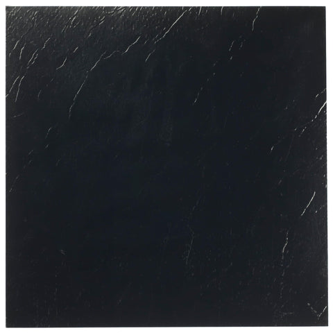 Sterling Self Adhesive 12-Inch Vinyl Floor Tiles, 20 Tiles - 12" x 12", Plain Black Pattern - Peel & Stick, DIY Flooring for Kitchen, Dining Room, Bedrooms & Bathrooms by Achim Home Decor