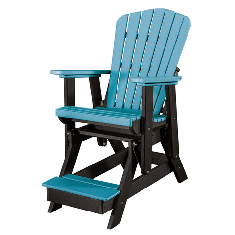 American Furniture Classics Model 511CBK Fan Back Chair in Cedar with a Black Base Made in the USA