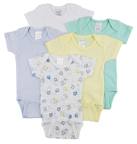 Bambini Short Sleeve One Piece 5 Pack - Newborn