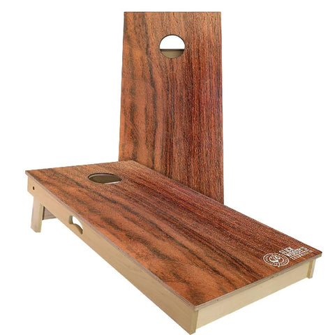 Skip's Garage Rosewood Cornhole Set - Backyard 2x4 (Corn Bags) - Include Case + Hole Lights