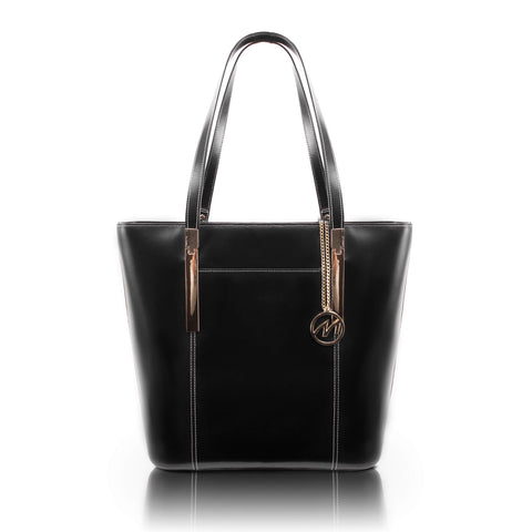 McKlein DEVA, Leather Ladies' Tote with Tablet Pocket, Laptop Bag for Women Lightweight Leather, Computer Tote Bag, Briefcase Large Capacity Handbag Shoulder Bag