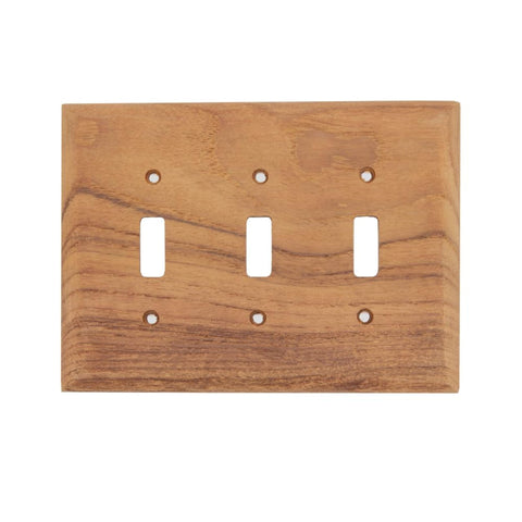 Whitecap 60179 Teak Triple Switch Cover