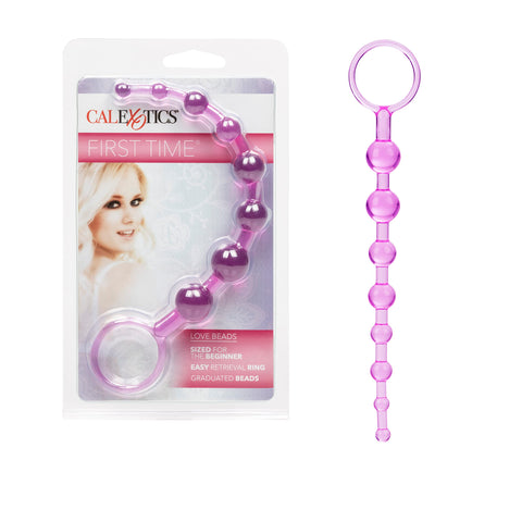 CalExotics First Time Love Beads Anal Butt Plug Adult Sex Toy - Pink - SE-0004-31-2