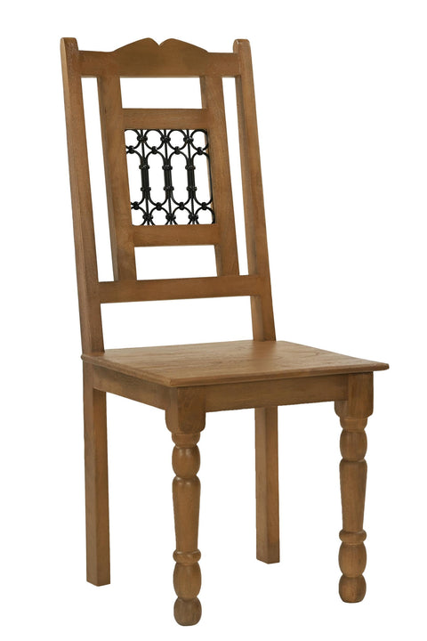 Moti Bliss Dining Chair 2-Piece Set in Traditional Spice Tan on Solid Wood
