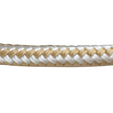 Sea Dog 302110020G/W-1 Double Braided Nylon Dock Line, 3/8" x 20' / Gold/White