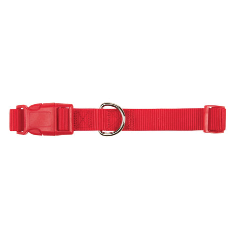 Zack & Zoey ?" Wide Nylon Dog Collar, Fits Necks 6" to 10", Tomato Red