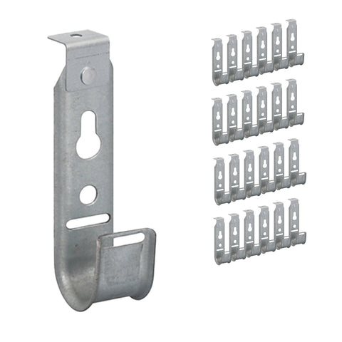 ICC Ceiling Mount J Hook 3/4” Without Retainer Clip - Galvanized Steel Cable Management Hooks for Hanging Cable - Rust-Resistant, EIA and TIA Compliant - 3/4 Inch 25 Pack