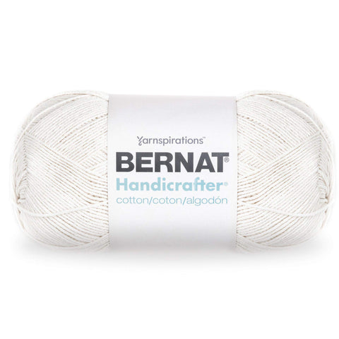 Bernat Handicrafter Cotton Yarn, 14 oz, 100% Cotton, Ball Off White