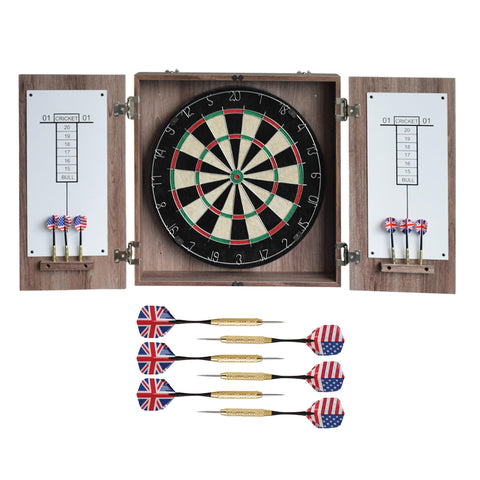 Hathaway Winchester Dartboard & Cabinet Set, Driftwood