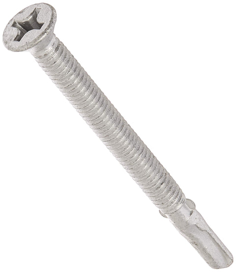 The Hillman Group 560671 12-24-Inch x 2-1/2-Inch Flat Head Phillips Self Drilling Screw with Wings, 100-Pack
