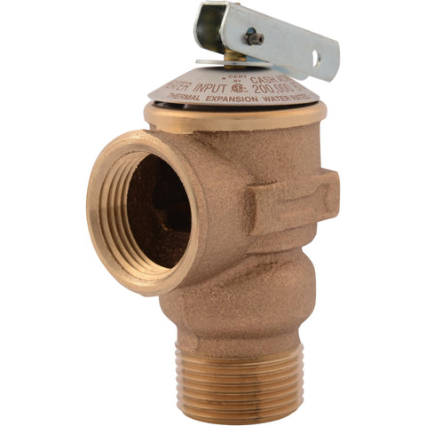 Cash Acme 3/4 Inch RV FWL-2 Pressure Relief Valve, Bronze, 75 PSI, 14917-0075