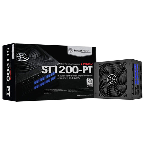 SilverStone Technology ST1200-PT 80 Plus Platinum 1200W Fully Modular ATX/PS2 Power Supply SST-ST1200-PT-X Black