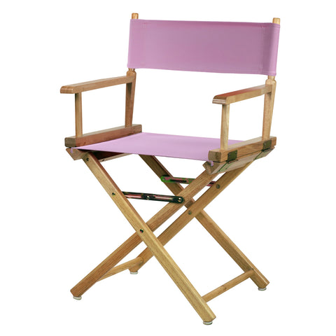 Casual Home 200-00/021-22 Director Chair 18" - Classic Height Natural Frame/Pink Canvas