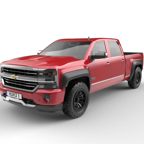 EGR BLF2009 - Baseline Series Fender Flares - Compatible with 2014-2019 Chevrolet Silverado 1500 / 2500HD / 3500HD (Non Dually) (with 6/8ft. Bed)