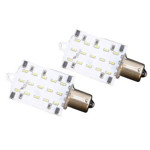 Diamond Valterra Group Products Group 1141 and 1156 LED Replacement Flat Bulb, Fully Dimmable, 165LUM, 5500K, 0.08A, 15W (2 Pack) - DG72602VP Bright White