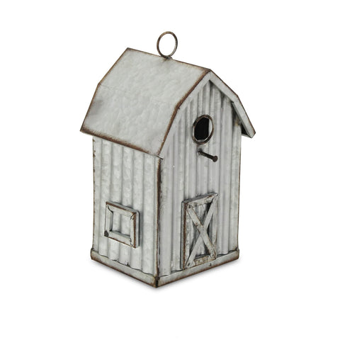 Cheung's Hanging Décor Metal Birdhouse, Gray