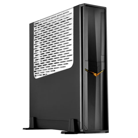 Silverstone Technology SST-RVZ02B-W Slim Gaming Computer Case for Mini-ITX Motherboards with Full Size GPU Support with Window, SST-RVZ02B-W-X
