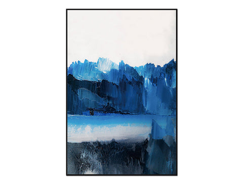 Whiteline Modern Living Azul 40"x60" Canvas Wall Art, Black PS Frame