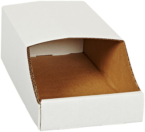 Box USA Storage Bins Medium 7"L x 12"W x 4 1/2"H 50-Pack - Corrugated Cardboard Box for Packing, Moving, and Storage