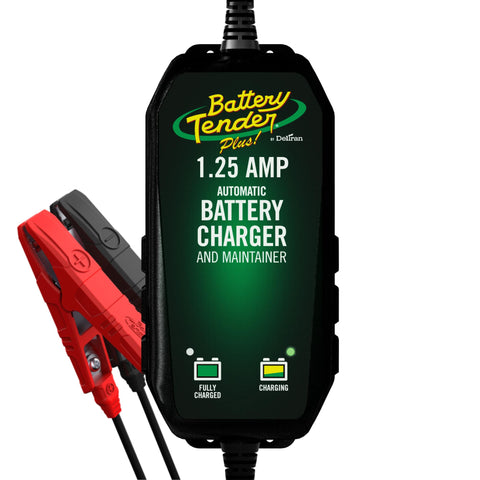 Battery Tender Plus 12V - 1.25 AMP Battery Charger and Maintainer - 022-0185G-DL-WH