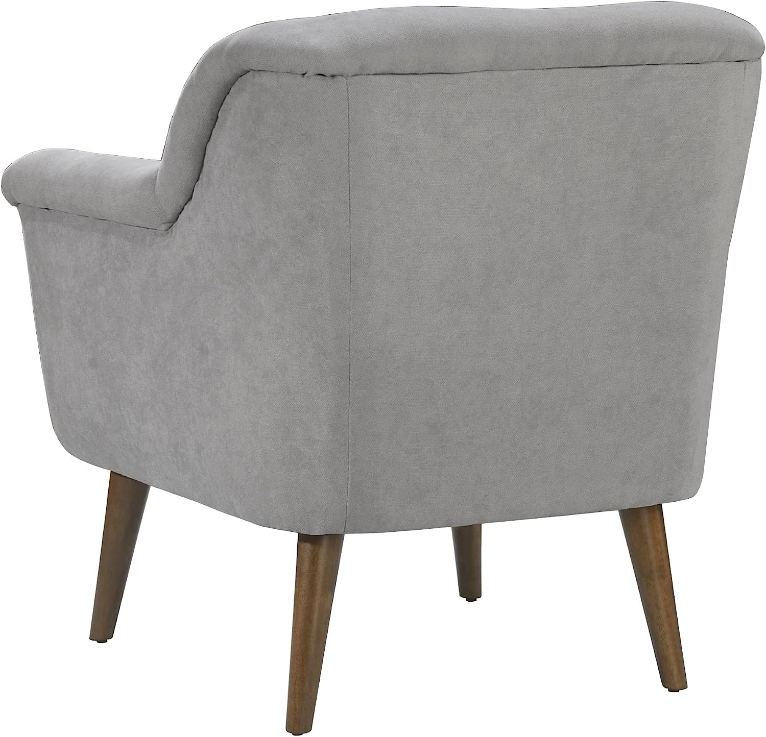 Shelby Steel Gray Woven Fabric Armchair