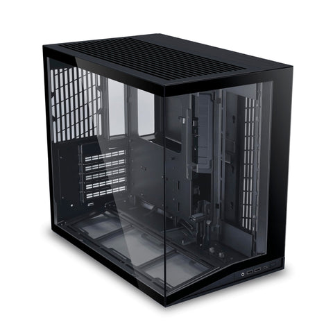 LIAN LI O11D MINI V2 | Compact ATX Mid-Tower Airflow Computer Case | Panoramic View | Fully Ventilated Airflow | Adjustable I/O | Pillar-Less | Cable Management | Black (O11DMIV2X)