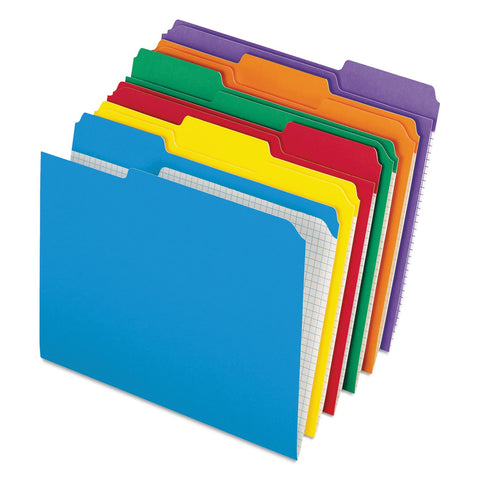 Reinforced Top Tab File Folder, 1/3 Tab, Letter, Assorted Colors, 100/Box ESSR15213AST