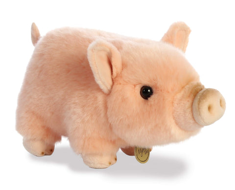 Aurora® Adorable Miyoni® Tots Pot-Bellied Piglet Pink Stuffed Animal - Lifelike Details Make a Cherished Companion - Perfect for Decorating Bedrooms or Classrooms - Pink 10 Inches