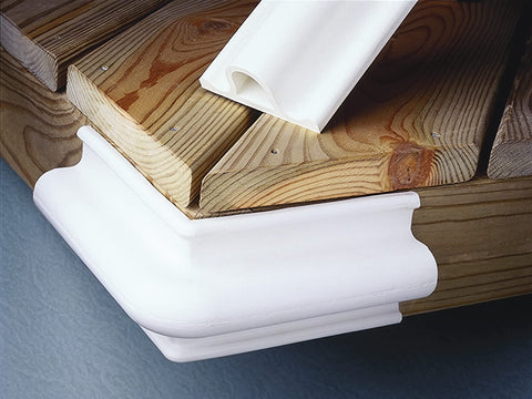 Taylor Made Products 96008 DockGard Rubber Dock Edging (Corner, 2 - 1/4" ),White