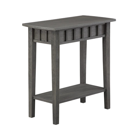 Convenience Concepts Dennis End Table with Shelf 24" - Modern Living Room Side Table with Shelf, Transitional Nightstand, Wirebrush Dark Gray
