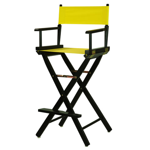 Casual Home 30" Director's Chair Black Frame-with Yellow Canvas, Bar Height